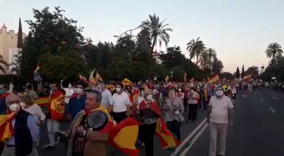 Protesta en Sevilla contra la gestión del Gobierno