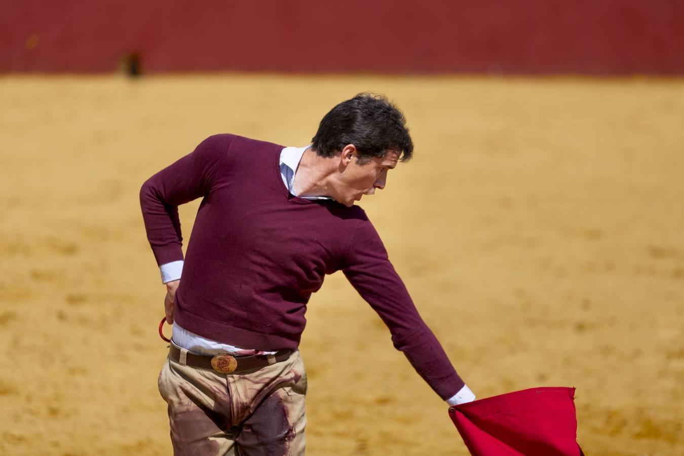 Daniel Luque torea en la finca de la ganadería de Juan Pedro Domecq en