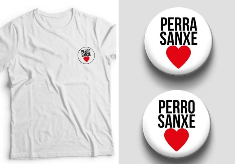 Chapas Pegatinas Y Camisetas El Psoe Saca Beneficio Al Perro Sanxe