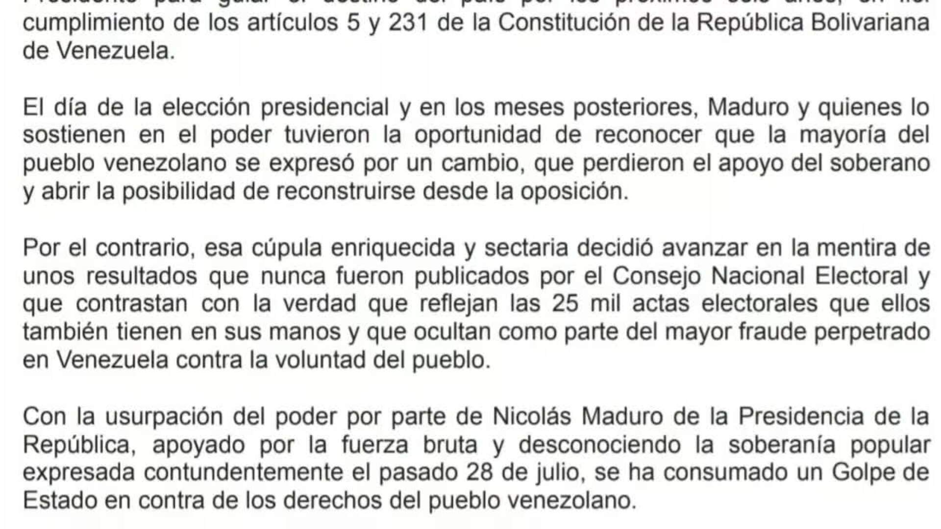 La Oposici N Mayoritaria De Venezuela Acusa A Maduro De Consumar Un