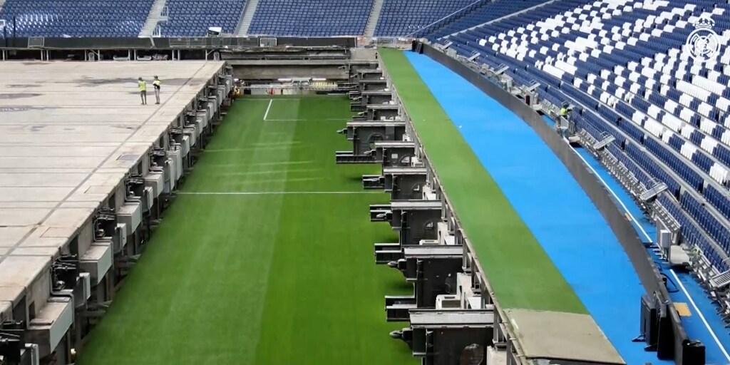 En vídeo Así es el césped retráctil del estadio Santiago Bernabéu