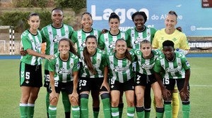 Un lance del Betis Féminas - Sevilla Femenino de la pasada temporada