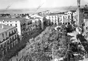 Plaza mayor de Cáceres en 1941