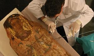 Científicos quitan los vendajes a 18 momias de Tebas