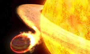 El Hubble capta una estrella devorando a un planeta