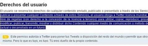 Twitter podrá usar tu contenido sin pagar