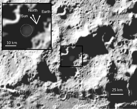 Descubren agua y plata en un cráter oculto de la Luna