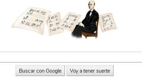 Google celebra con un «doodle» el 134 cumpleaños de Manuel de Falla