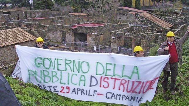 Se produce un nuevo derrumbe en el área arqueológica de Pompeya