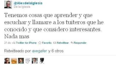 ¿Quiénes se reunirán hoy con Alex de la Iglesia?
