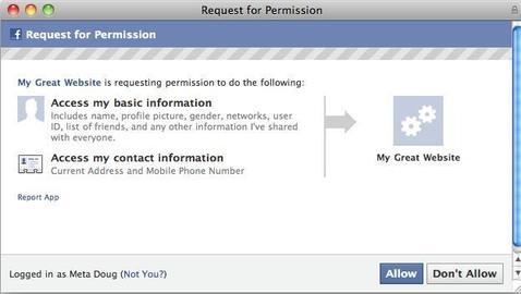 Facebook rechaza ahora que terceros usen datos personales