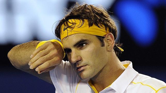 Federer pasa un mal rato