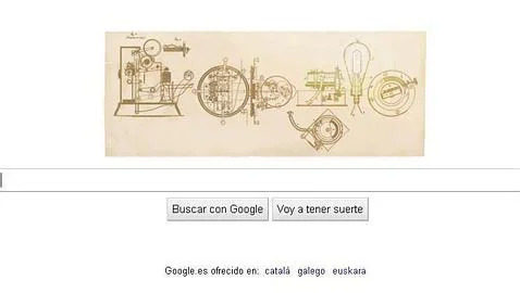 El «doodle» de Google se convierte en los grandes inventos de Edison
