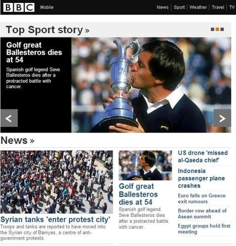 La muerte de Severiano Ballesteros da la vuelta al mundo