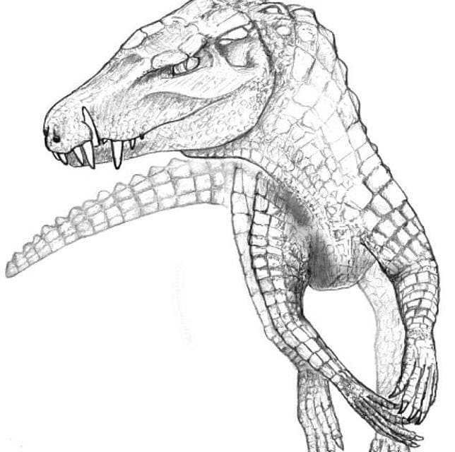 El cocodrilo con cabeza de perro que comía dinosaurios