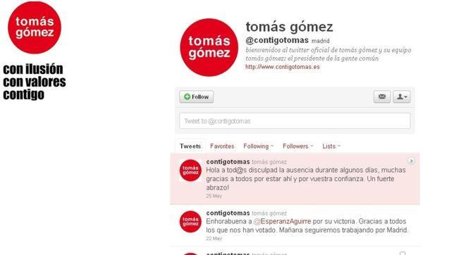 ¿Qué fue de Tomás Gómez en Twitter?