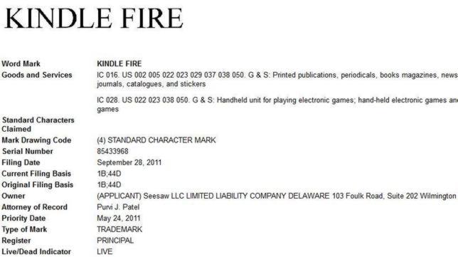 Amazon no tiene la propiedad de la marca «Kindle Fire»