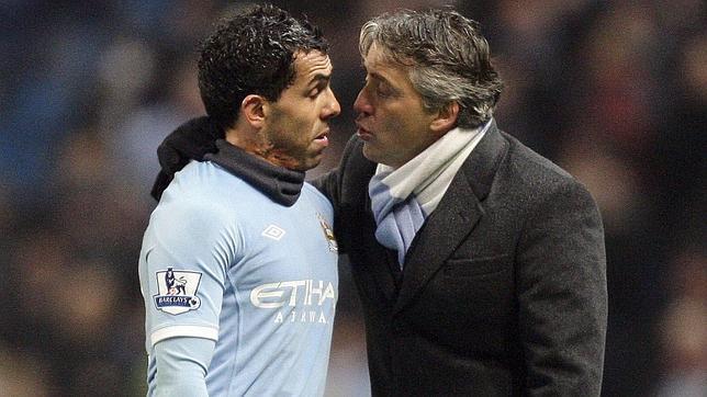 Mancini: «Creo que Tévez ya ha jugado su último partido»