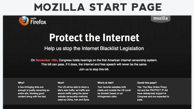 Movilizaciones en Internet contra la «Ley Sinde estadounidense»