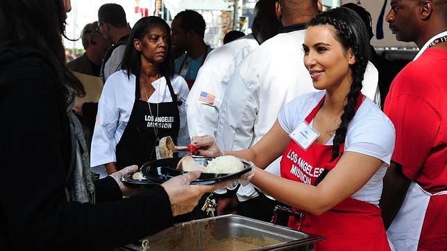 Kim Kardashian y Barack Obama, solidarios en Acción de Gracias