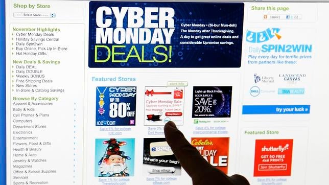 La tiendas «on line», a la caza de consumidores en el «Cyber Monday»