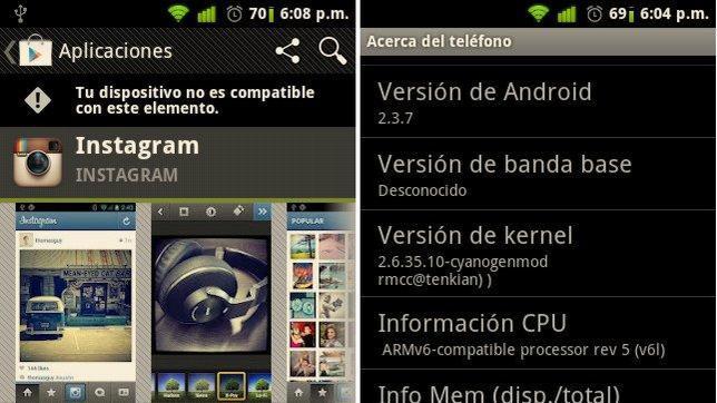 Instagram tropieza en Android con los problemas de incompatibilidad