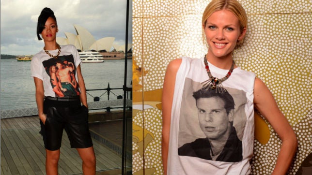 Rihanna y Brooklyn Decker se hacen camisetas con el rostro de Peter Berg