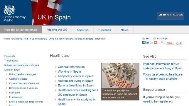 Reino Unido alecciona a sus súbditos para aprovechar la sanidad española