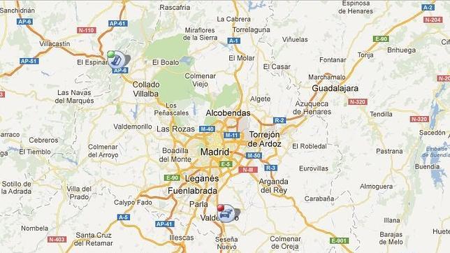 Calor en la carretera en el puente de San Isidro