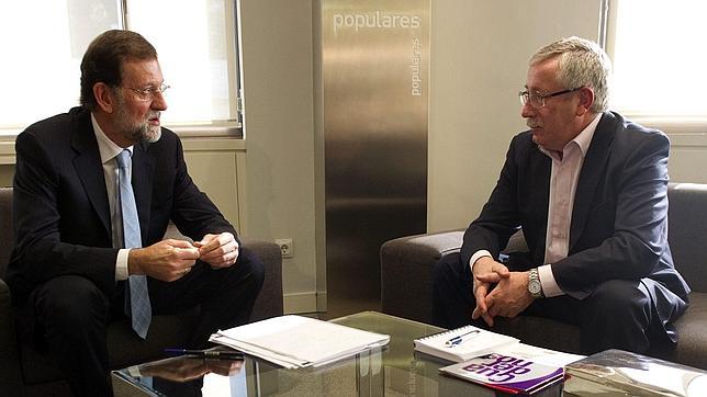 Méndez y Toxo se reúnen con Rajoy, tras su cita con Merkel