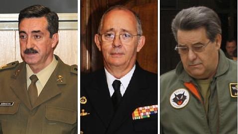 Domínguez Buj (Tierra), Muñoz-Delgado (Armada) y García Arnaiz (Aire), nuevos jefes de los tres Ejércitos