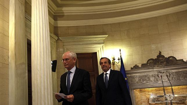 Samaras pide acelerar el nuevo tramo del rescate y Van Rompuy exige avanzar ya en las reformas