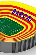 Xavi apoya el mosaico con la senyera: «El Barça representa a Cataluña»