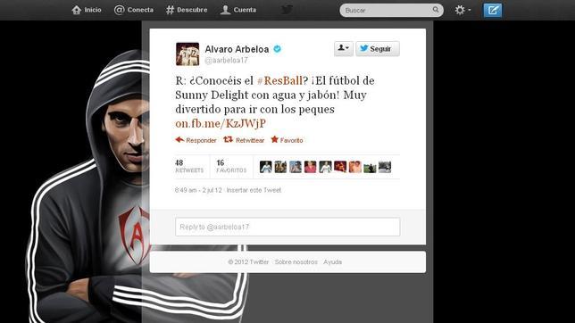 Arbeloa elimina su mensaje con publicidad oculta en Twitter