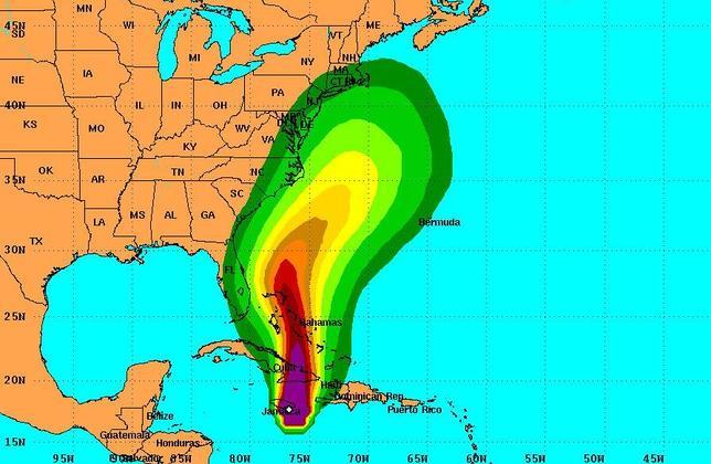 El huracán «Sandy» toca tierra en el sureste de Jamaica