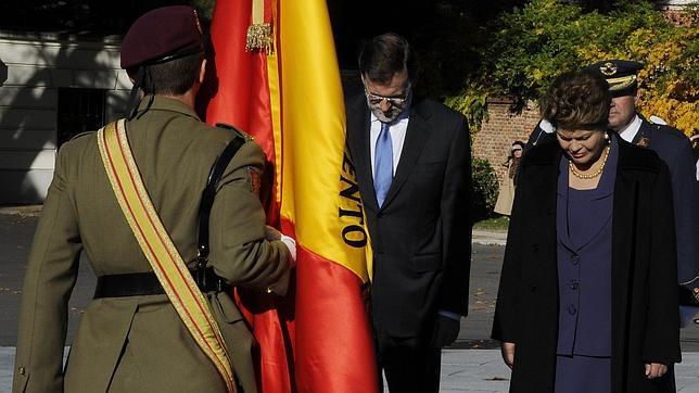 Rajoy y Rousseff analizan la crisis del euro en La Moncloa