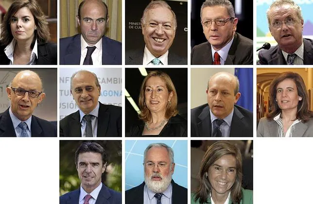 Un año de Rajoy, Ministerio a Ministerio