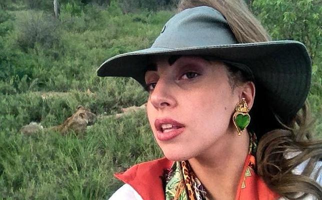 Lady Gaga aprovecha su gira para irse de safari