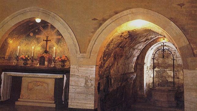 Cripta de la iglesia construida en el lugar donde la Virgen visitó a su prima Isabel