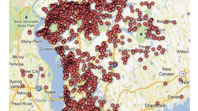 El mapa de Nueva York que revela si tu vecino tiene armas o no