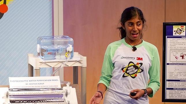 La niña que creó un método para depurar agua en el patio de su casa