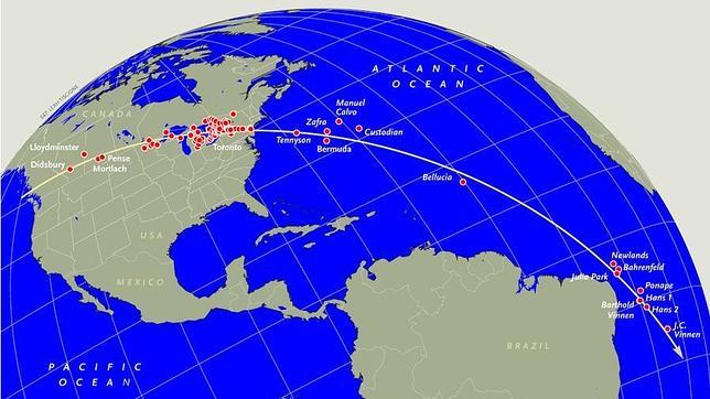El batallón de meteoros que atravesó un cuarto de la Tierra