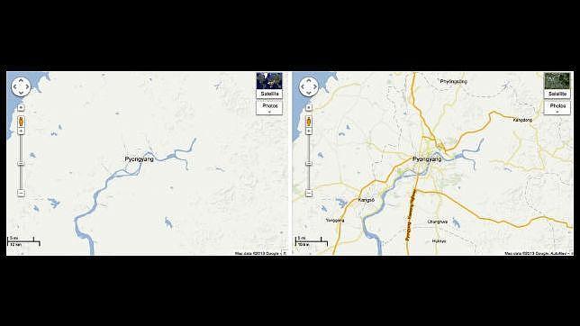 Google Maps añade más detalles a sus mapas de Corea del Norte