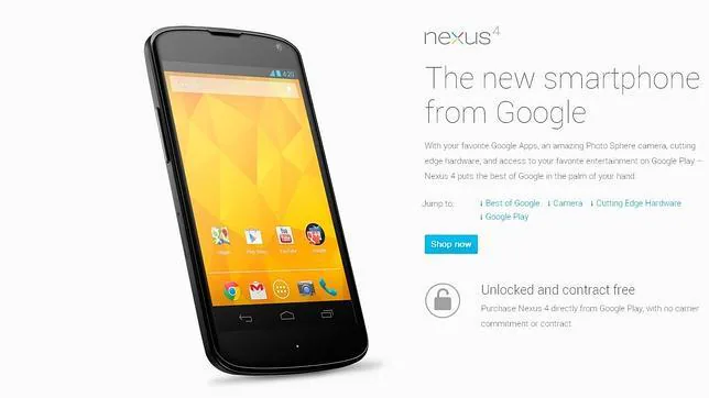 El Nexus 4 se agota en siete minutos
