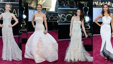 La alfombra roja de los Oscars 2013 se tiñe de blanco y sopor