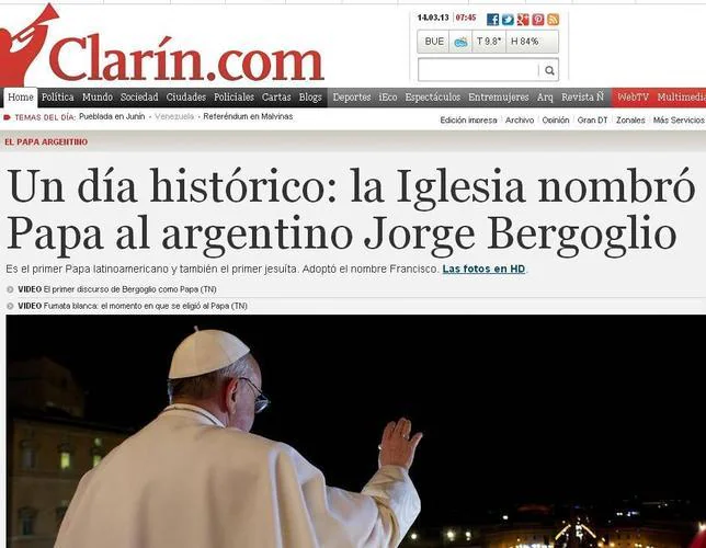 La prensa de América Latina recibe con orgullo a su primer Papa