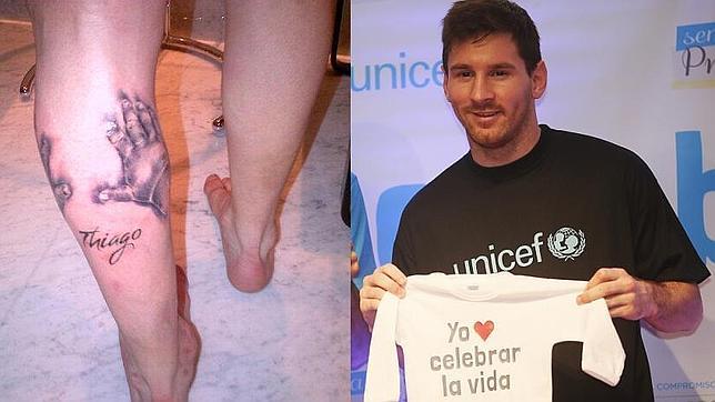 Messi estrena tatuaje en honor a su hijo