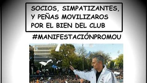 Varias peñas del Madrid promueven una manifestación a favor de Mourinho el 6 de abril