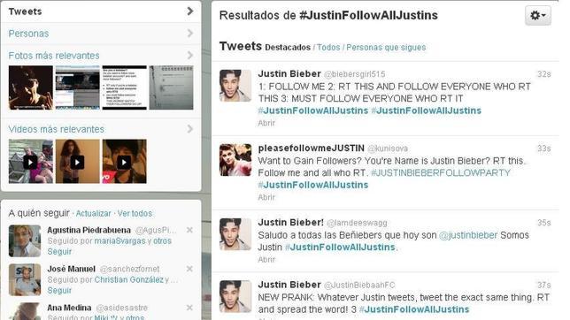 Justin Bieber se cuela en miles de avatares de Twitter