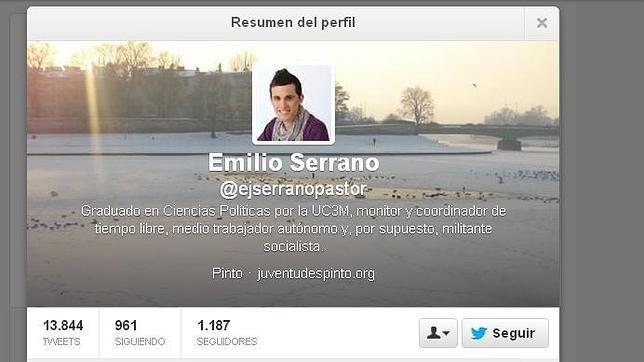 El secretario general de las Juventudes del PSOE en Pinto insulta a Cospedal en Twitter